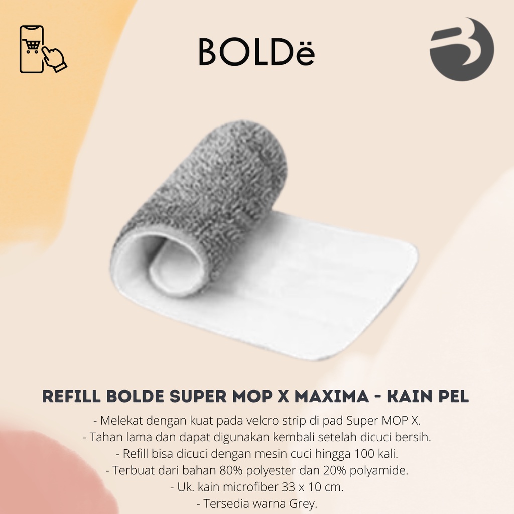 REFILL BOLDE Super Mop X Maxima - KAIN Pel Microfiber Supermop X REFILL