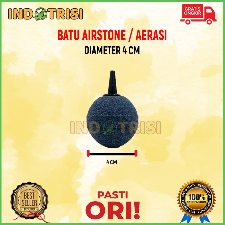 Batu Aerator Bulat 4 Cm Batu Aerasi Gelembung Udara Aquarium Kolam