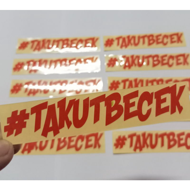 Sticker Stiker Cutting Motor Takut Becek