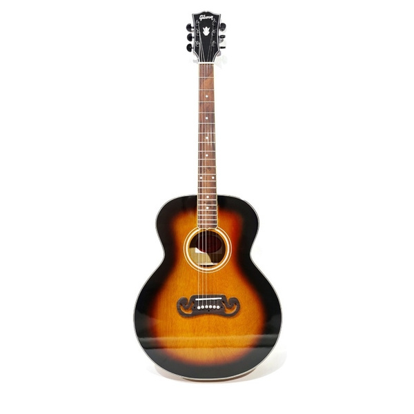 Gitar Akustik Merk Gibson Tipe J200 Jumbo Warna Sunburst Spruce Senar String Jumbo Trusrod Murah