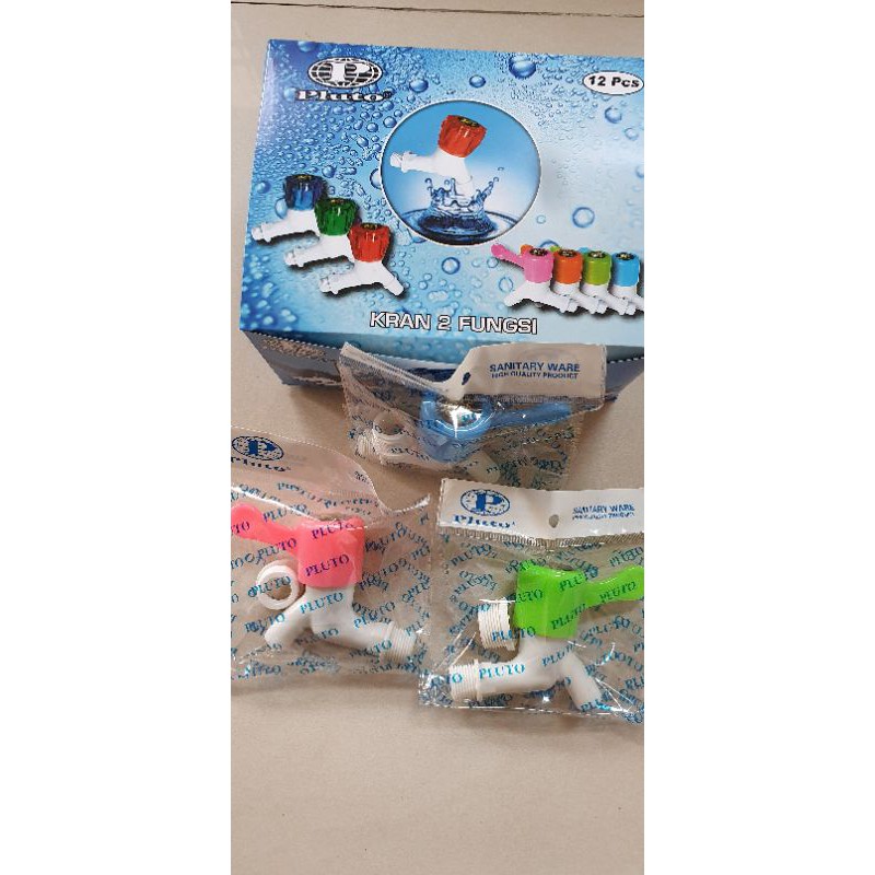 kran air plastik 1/2 &amp; 3/4 inch pluto kran engkol