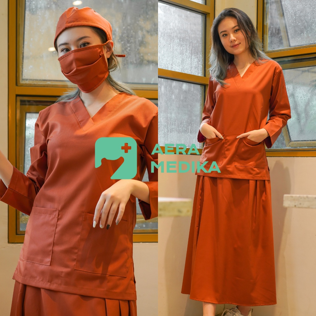 Set ROK - Baju Jaga / OK perawat / Dokter / Scrub Medis / Seragam OKA - AERA MEDIKA 2