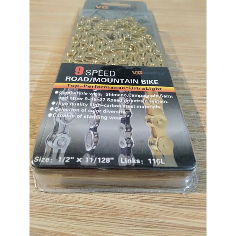Rantai VG Sports 9 Speed Gold