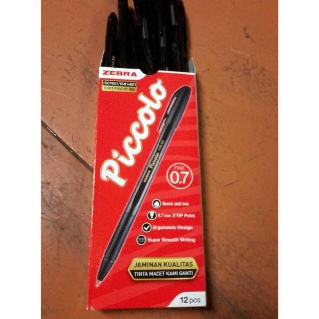 

Pulpen Zebra piccolo perlusin = 12 pcs