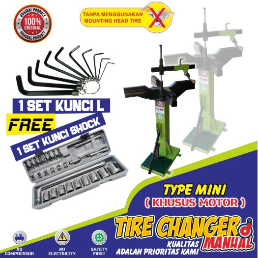 alat buka pasang ban khusus motor tanpa mounting head/kepala bebek