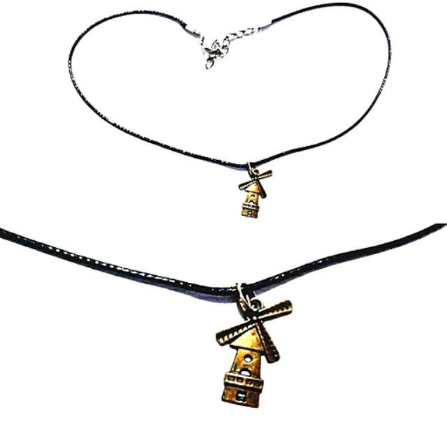 Baby Choker Necklace Bronze Windmill | Kalung Handmade