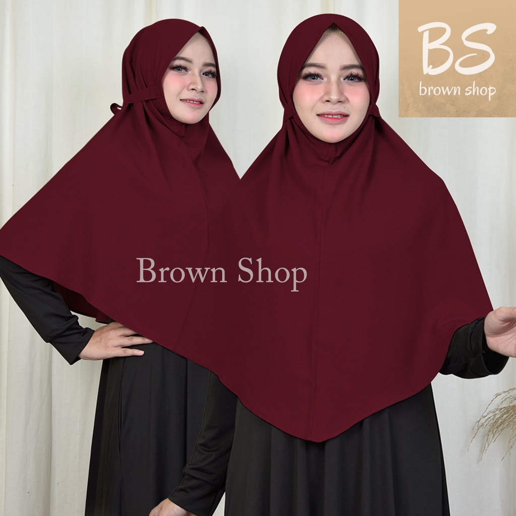 kerudung jilbab / hijab khimar bergo maryam siria tali bahan kain wollycrepe mariyam caltri premium 