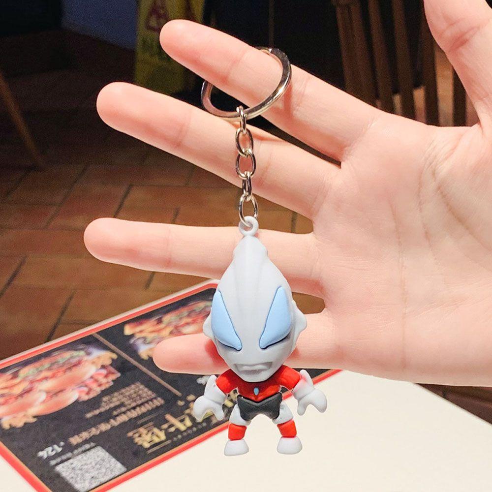 Lanfy Ultraman Gantungan Kunci Perhiasan Hadiah Miniatur Anime Jepang Gantungan Kunci Mobil Darah Panas Anime Key Ring