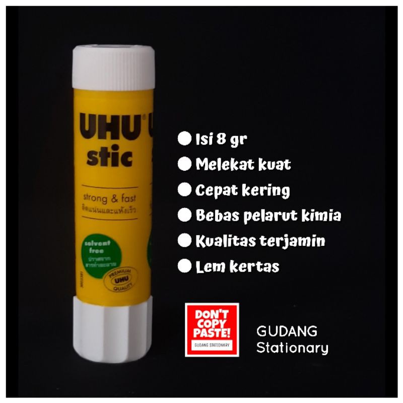 Lem Glue Stick UHU 8 Gram [ 1 piece ]