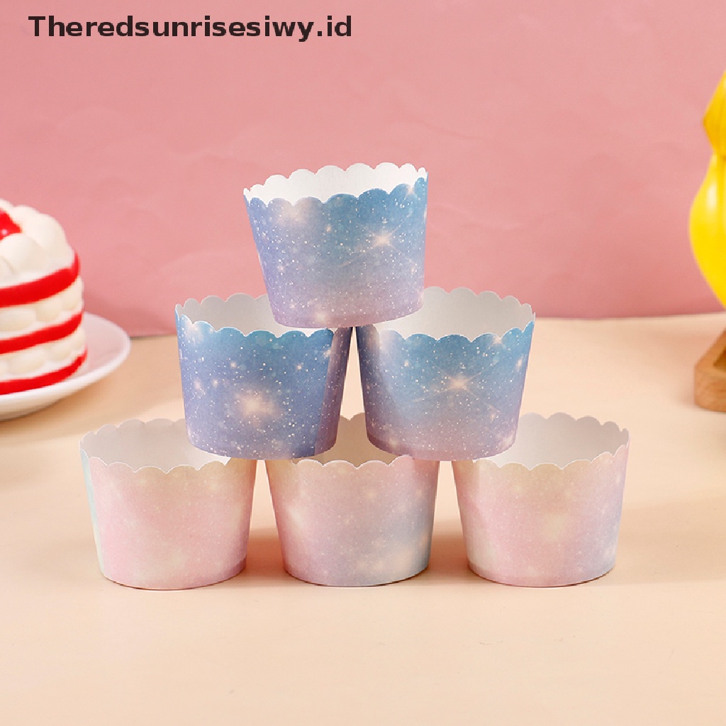 # Alat Rumah Tangga # 50pcs Kertas Pembungkus Cupcake Warna Gradasi