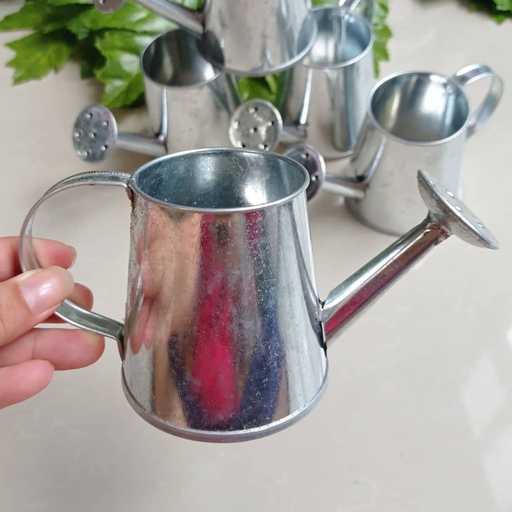 Pot Teko Kaleng/Vas Bunga Shabby/Pot Bunga Mini Artifisial