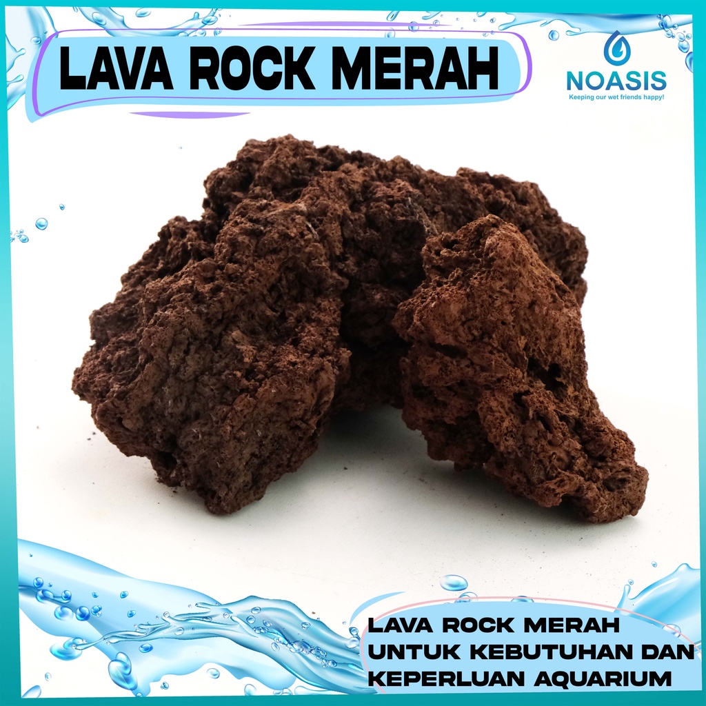 BATU LAVAROCK MERAH / HITAM 1 KG