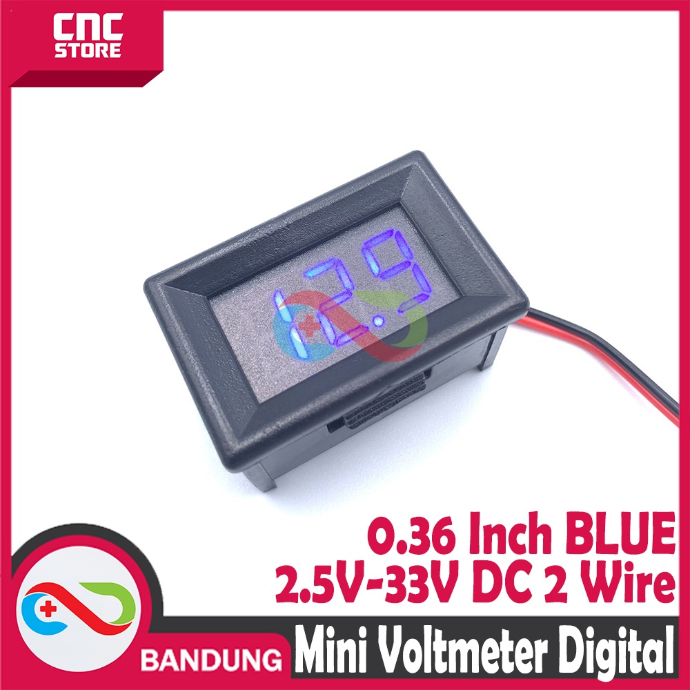 DIGITAL TUBE 0.36 INCH LED DIGITAL VOLTMETER DC 2.5V-33V 2 WIRE