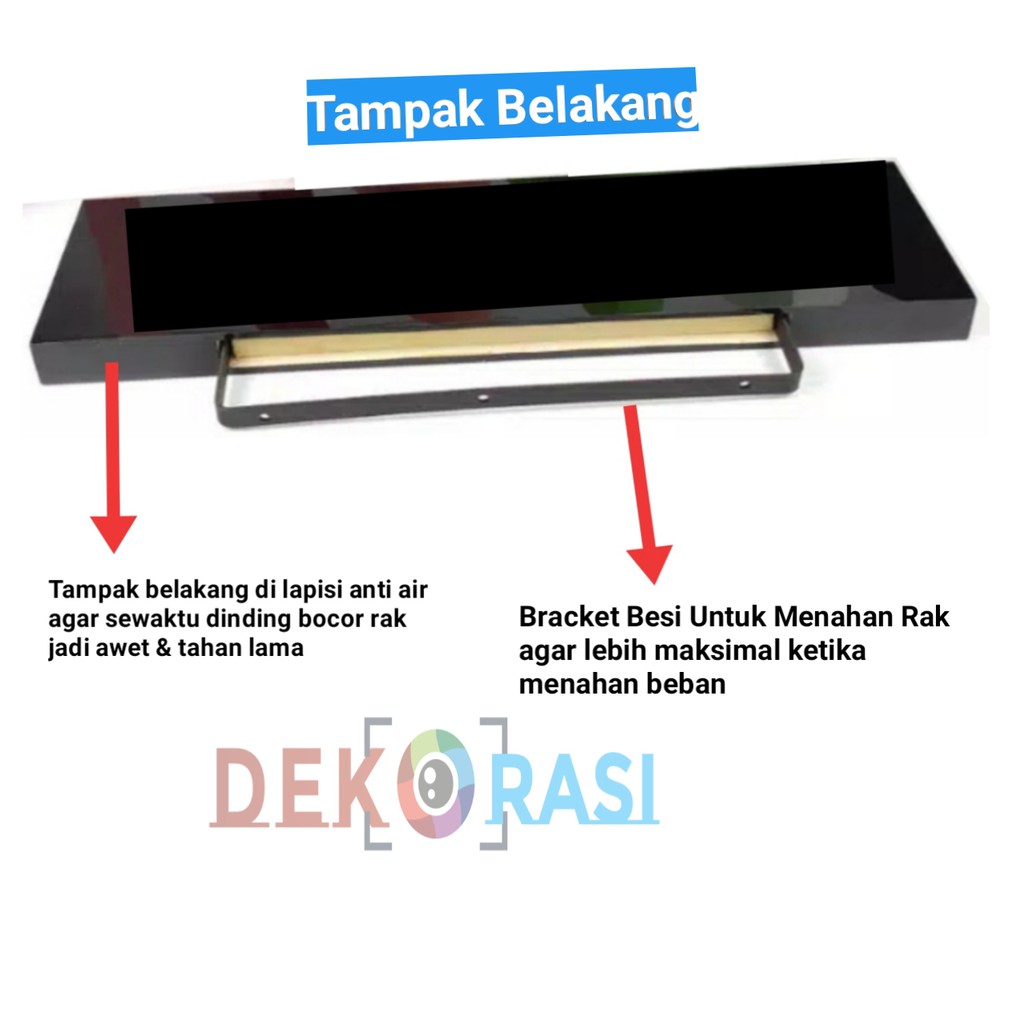 rak ambalan dinding minimalis 120cmx15 kayu  tempel buku susun gantung baju serbaguna dekorasi dapur