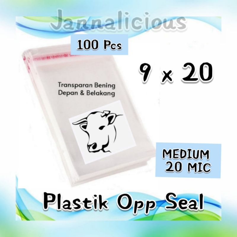 

Plastik OPP Seal Atas uk 9x20 cm ~ ASLI 20 MICRON.