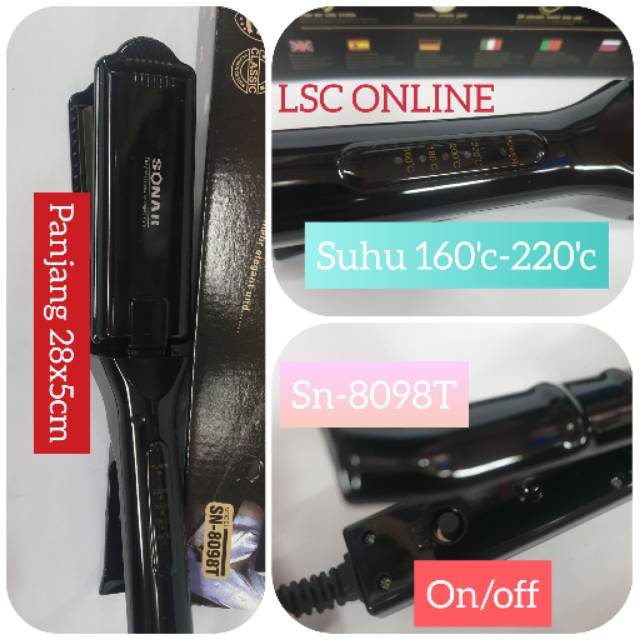 ALAT CATOKAN RAMBUT SONAR PLAT LEBAR GERIGI ZIGZAG CATOK BABA GENTENG SALON  MODEL GUNTING SN 8098T