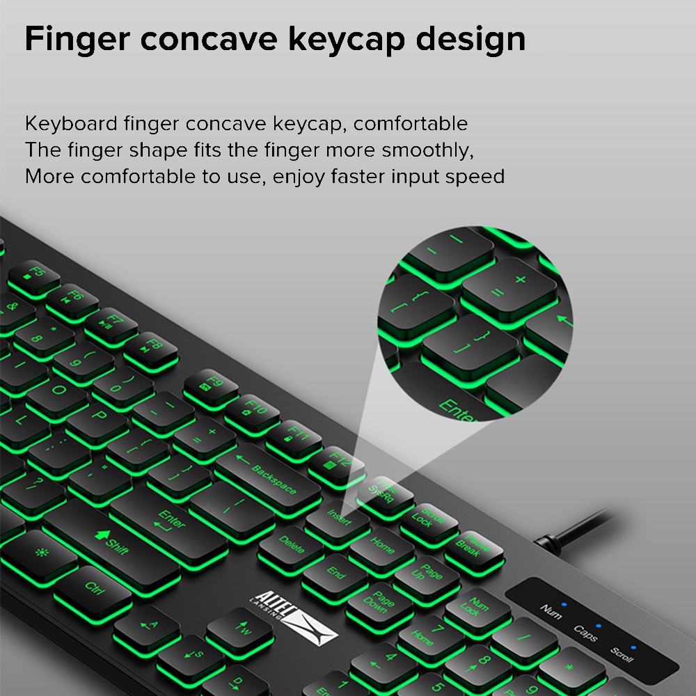 Keyboard Gaming Altec Lansing ALGK-8264 RGB Membrane Keyboard USB Wired-2