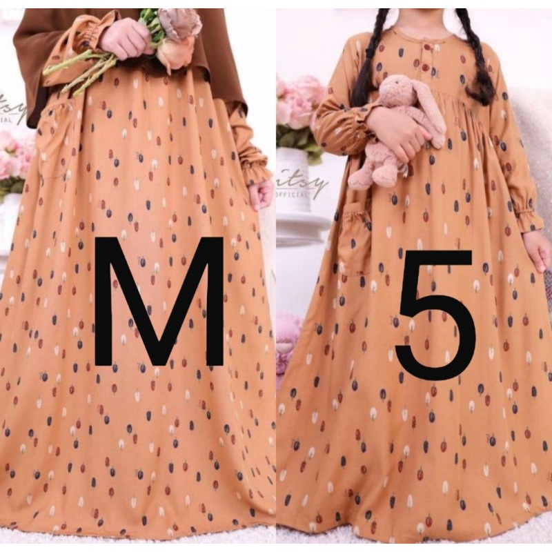 ditsy April tree almond M dan little tree almond size 5 siap kirim