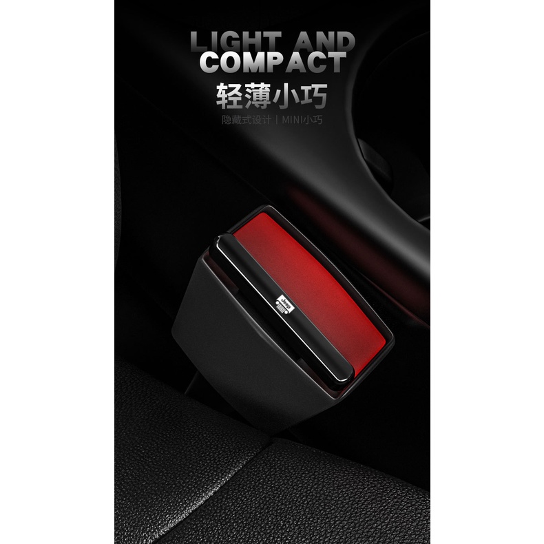 Buckle seat belt mini ultra Tipis Bahan zinc alloy Untuk Jeep