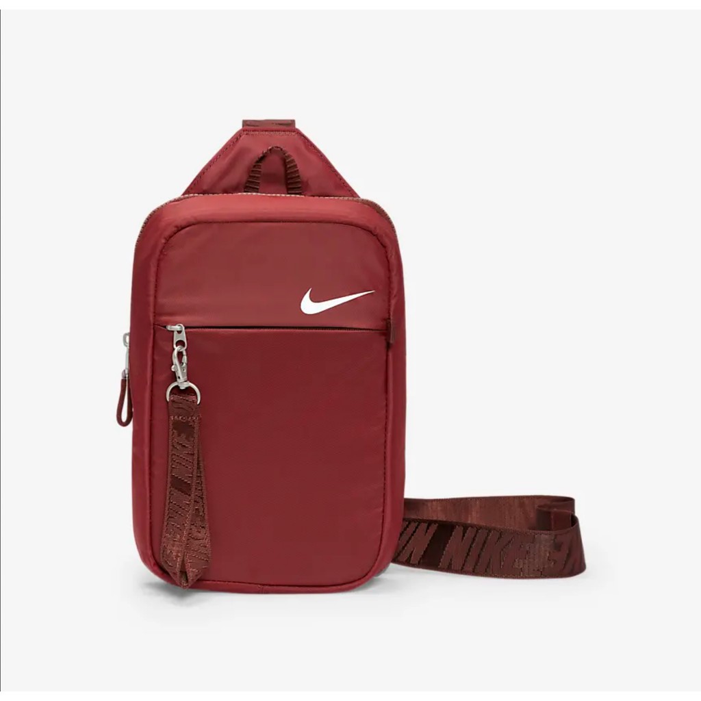 Nike Sportswear Essentials Cross-Body Hip Bag CV1060-273 Bronze Red Tas Original 100%