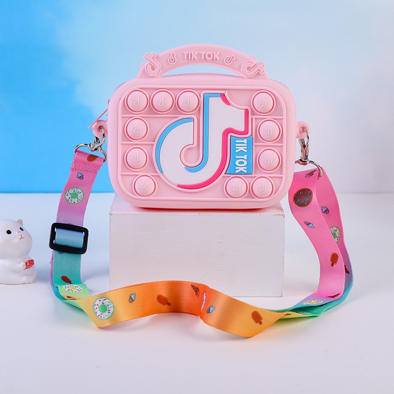 【COD】Tas Ransel Pop It Unicorn Makaron Rainbow Murah Anak Penghilang Stress Pop it MUAT HP