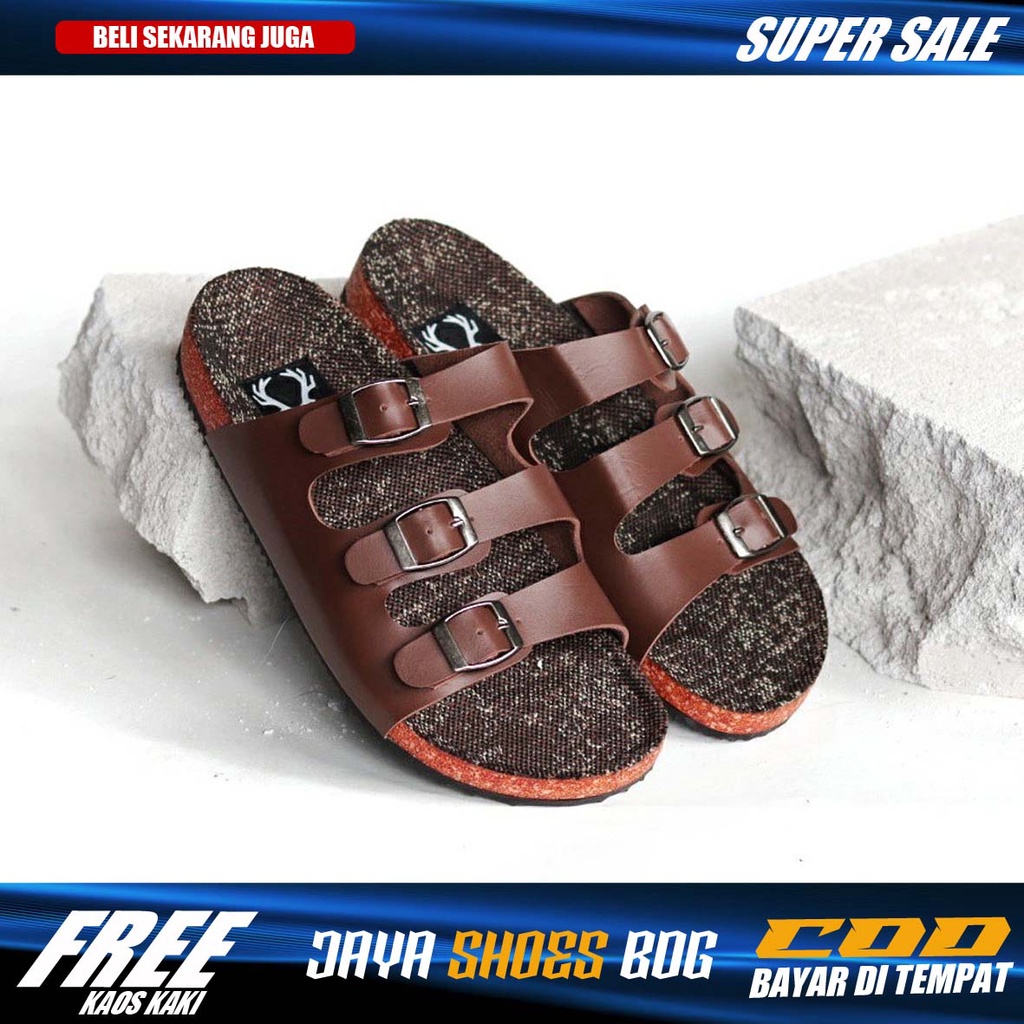 KENICHIY|Sandal Pria Trendy Asli Original Distro Bahan Kanvas Sendal Casual Pria Terbaru Main Gaya Laki Laki