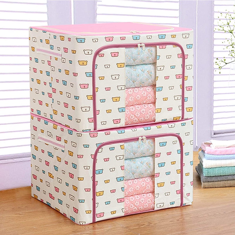 Kotak Tempat Penyimpanan Baju Bayi Selimut Bedcover Serbaguna Bear Series 66 Liter Keranjang Countainer Box Kotak Penyimpanan Jumbo Storage Kontener Box Organizer Pakaian