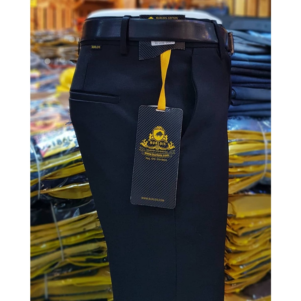 Burlois Store Original celana kerja formal kantor bahan SlimFit