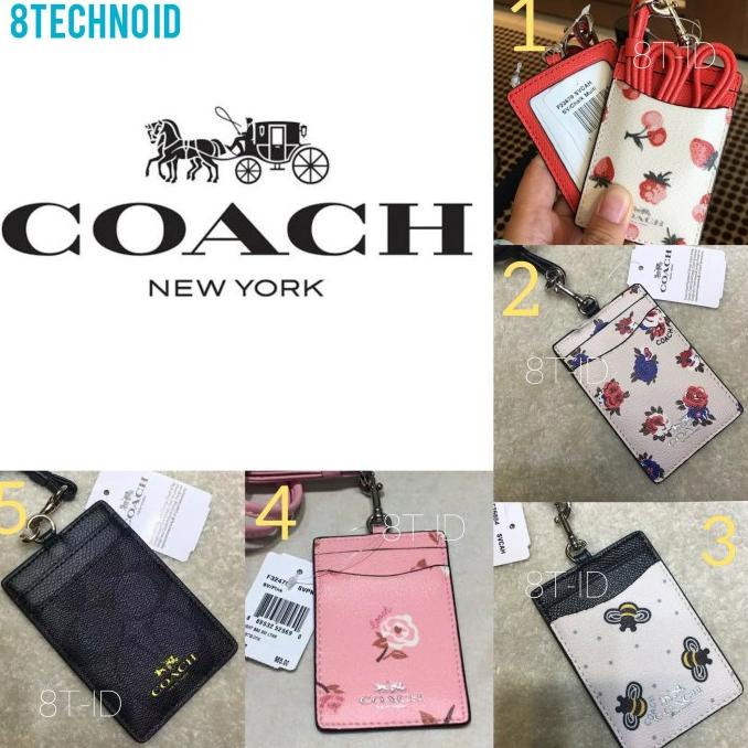 

Coach Signature Lanyard Id Card Holder Original Terlaris