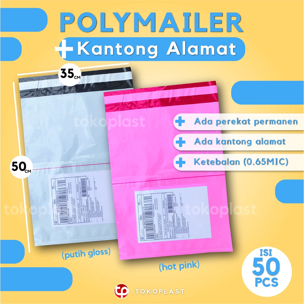 

35x55 PLASTIK POLYMAILER PLASTIC PACKING ONLINE KUALITAS PREMIUM POLY MAILER 23x30
