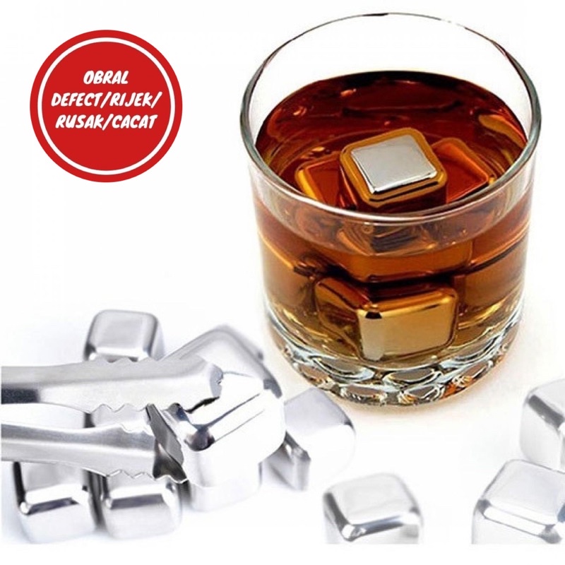 [OBRAL RIJEK] Reusable Stainless Steel Ice Cube / Es Batu - W00043