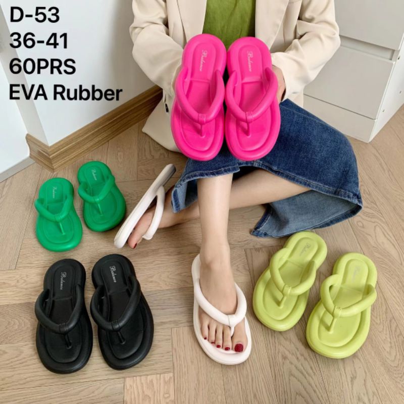 New D53 Sandal Jelly Jepit EVA Rubber PremiumShoes
