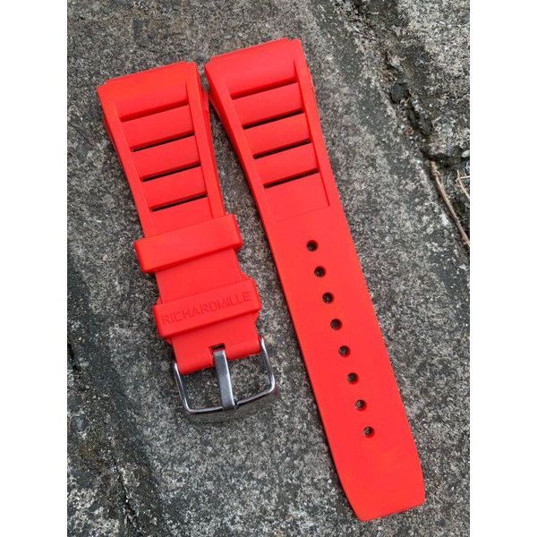 Strap Tali jam tangan Richardmille hitam merah ready