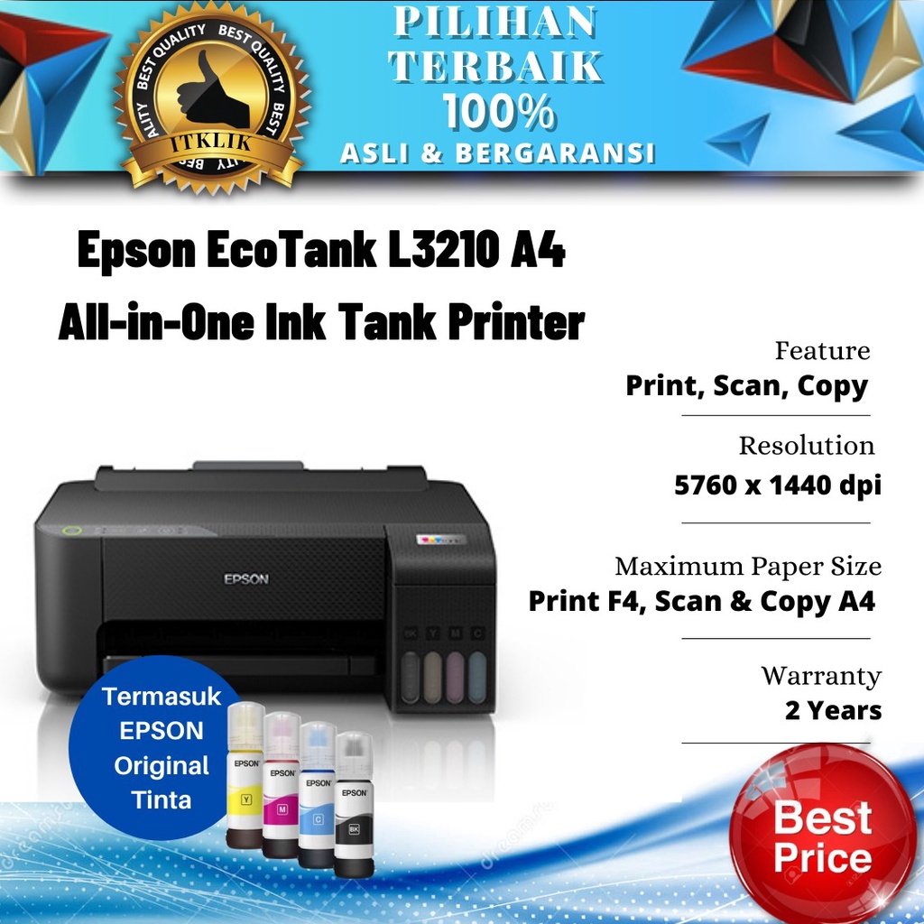 printer epson l3210  print scan copy pengganti epson l3110 printer multifungsi printer murah printer