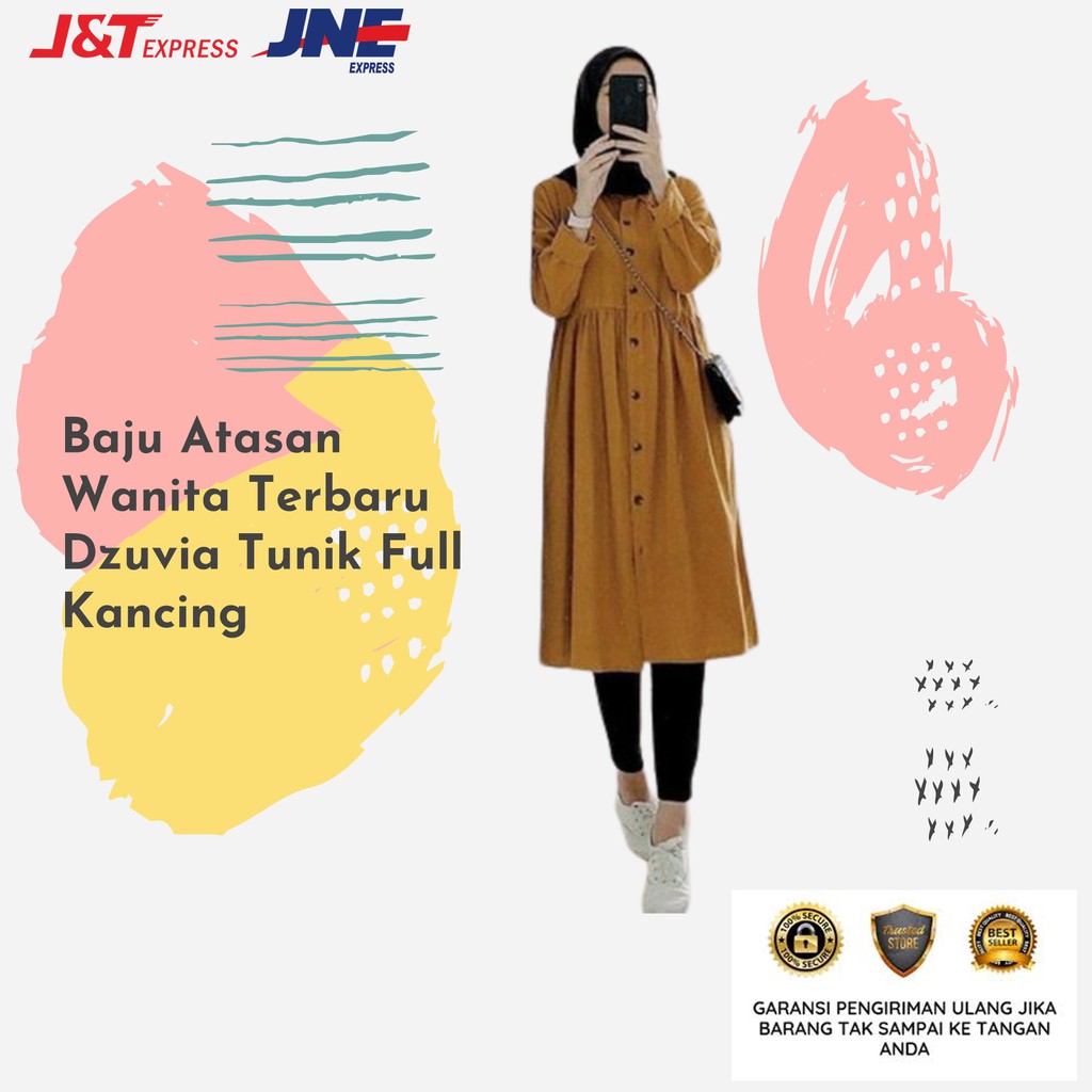 COD TUNIK DZUVIA - FASHION MUSLIM BAJU ATASAN WANITA REMAJA BUSUI MURAH TERBARU KEKINIAN IMPORT