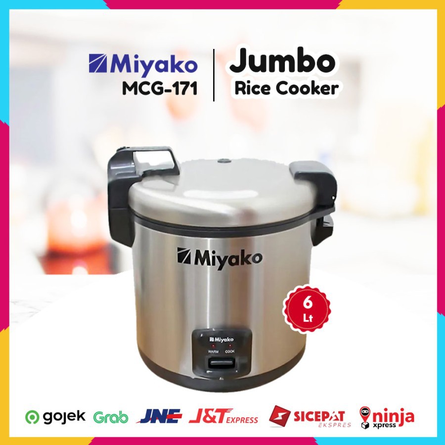 Rice Cooker Stainless MIYAKO Big Capacity MCG-171 - 6 Liter/16.7 Liter