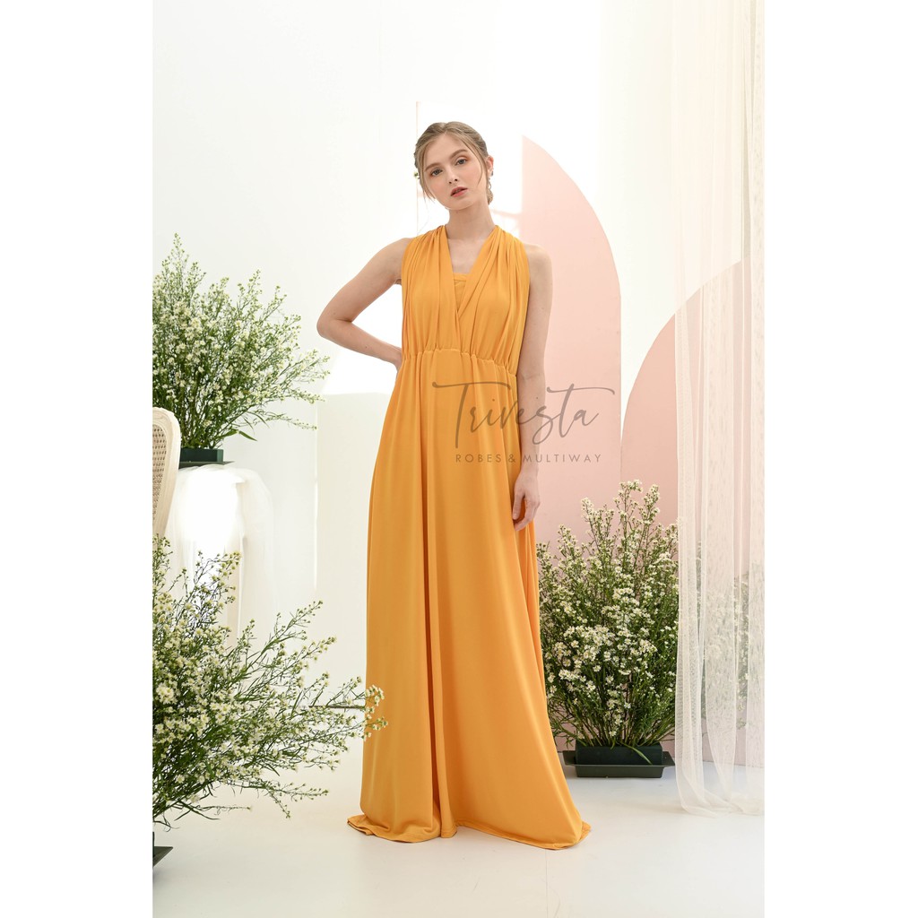 MAXI | PUMKIN | MULTIWAY INFINITY CONVERTIBLE DRESS | FREE KEMBEN &amp; SPECIAL LONG SCRAFT