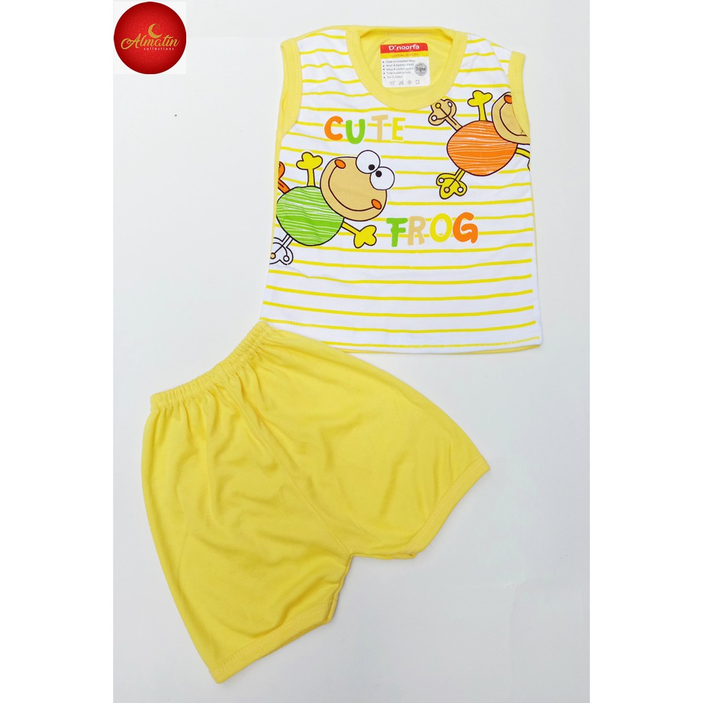 Baju Bayi Oblong Kutung / 3 Stel Setelan Baju Bayi Lengan Kutung / Setelan Baju Kutung Bayi D'noorfa