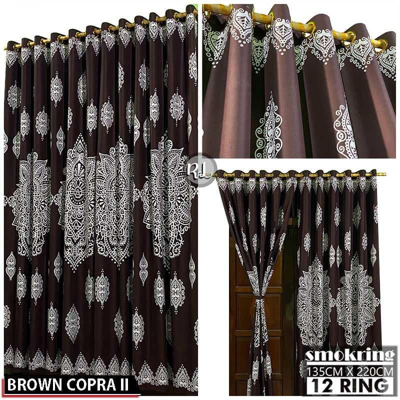 Gorden Smokering/ukuran 130 x 220cm /Gorden polos /Gorden cantik/Gorden pintu dan jendela