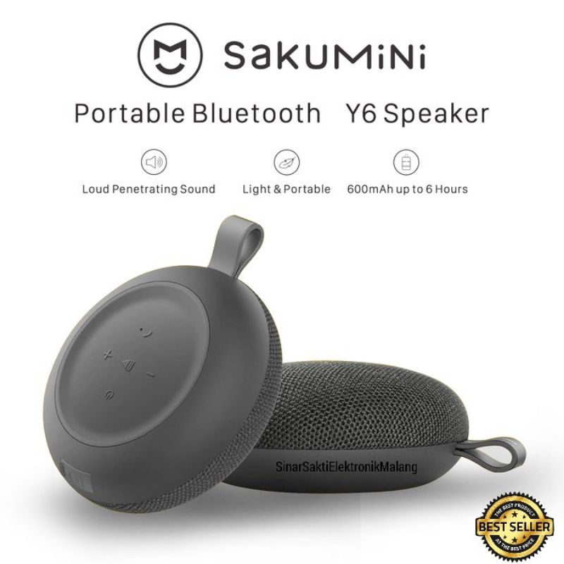 Sakumini Y6 Speaker Bluetooth Wireless Round Portable Mini Original