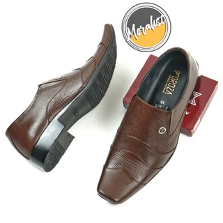  Sepatu Pantofel Coklat Pria  Kulit Asli Model Formal Simple 