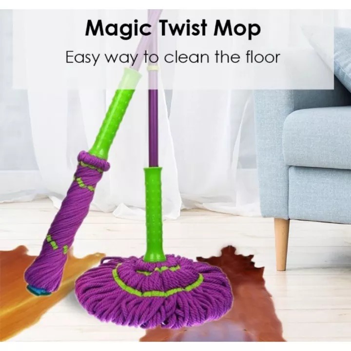 Barnik88 Alat Pel Lantai Putar Otomatis 360° Terbaru Praktis -  Magic Twist Mop Peras BJST-1