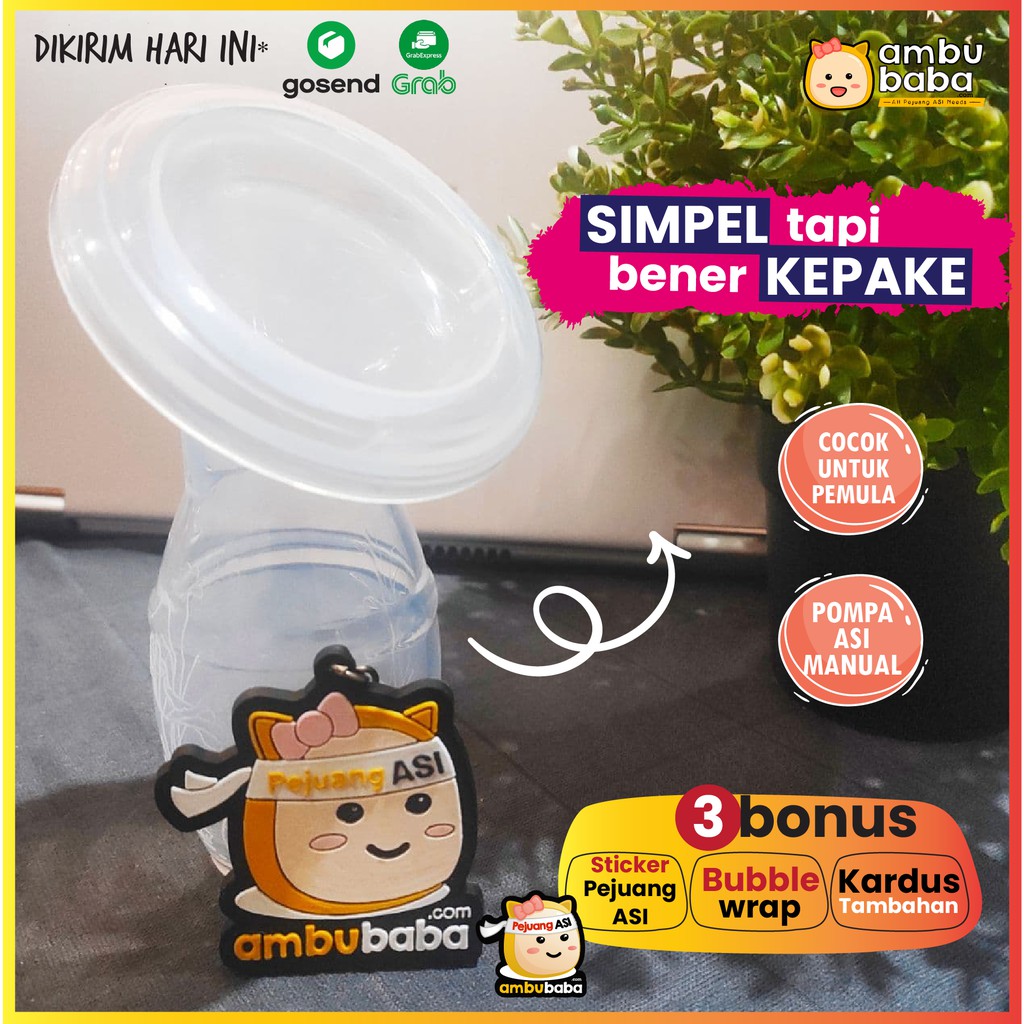 Silicone Breast Pump Pompa ASI Manual Milk Saver Collector Penampung ASI