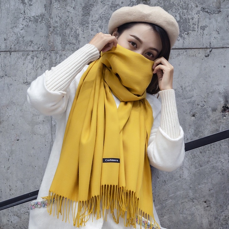 Pashmina Cashmere Syal Korea Scarf Wool Acrylic Spring Autumn Fashion High Quality SY003