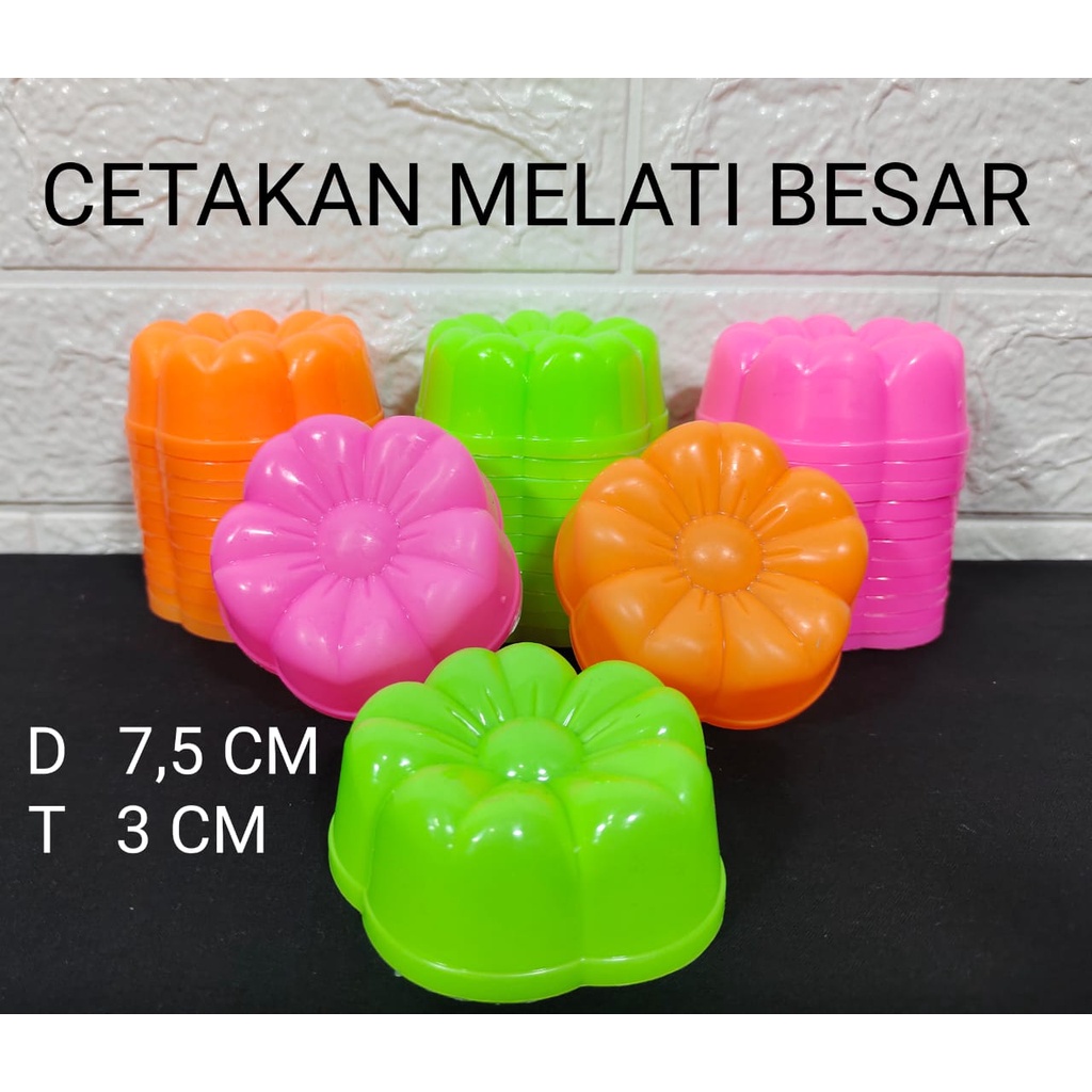 Cetakan Plastik Melati Besar Kue Roti Kukus Putu Ayu 12pcs
