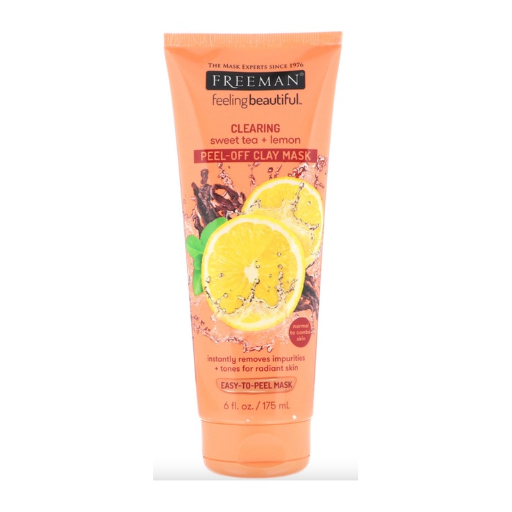 Freeman Clearing Peel Off Clay Mask Sweet Tea Lemon 175ml Masker Wajah