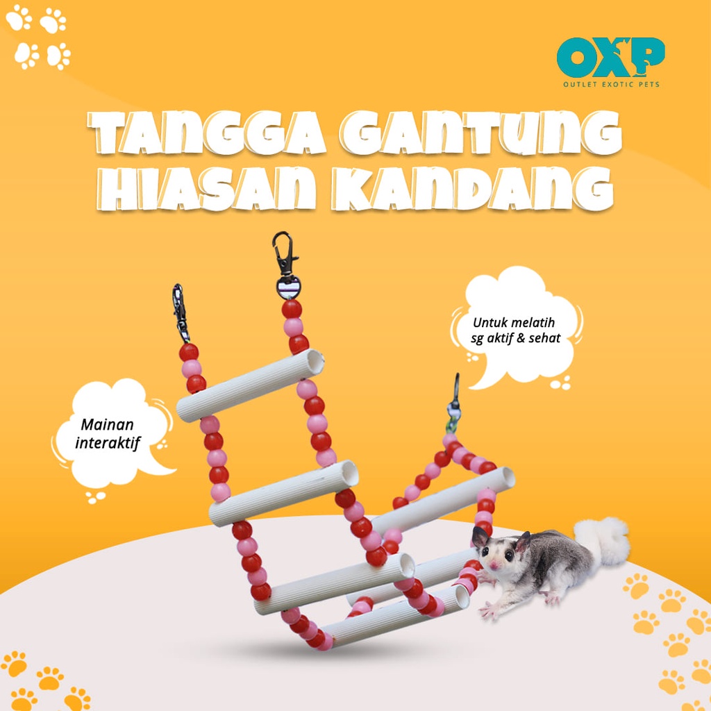 Tangga Gantung Hewan Sugar Glider, Hamster, Tupai Terbang