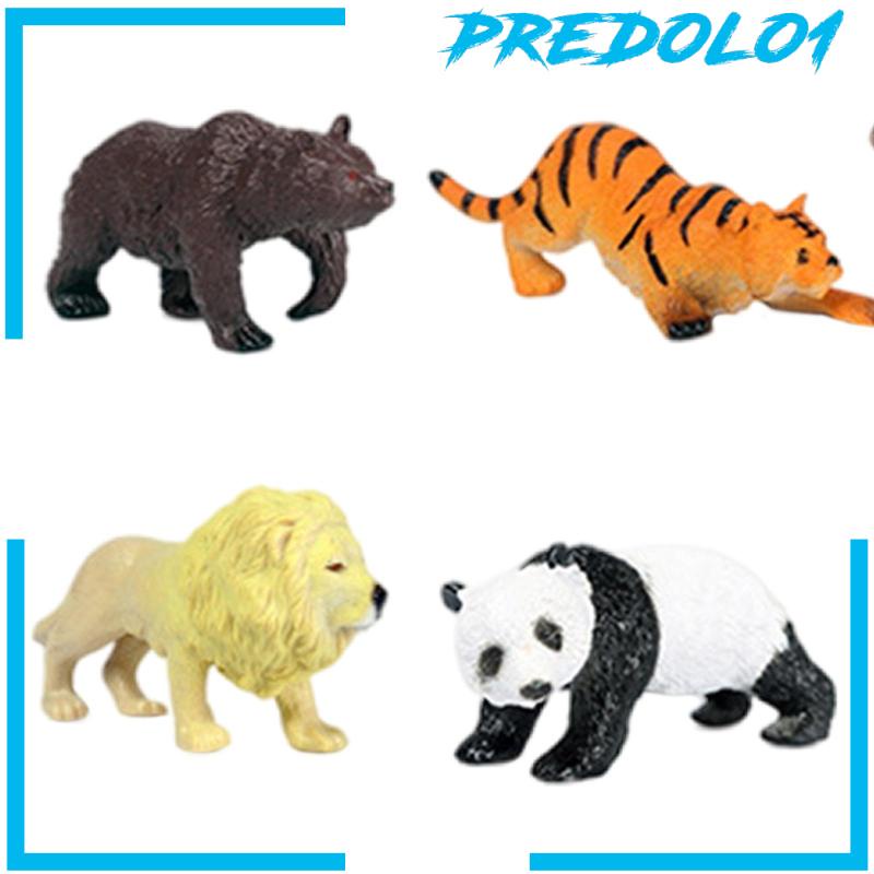 (Predolo1) 12pcs Miniatur Patung Hewan Untuk Dekorasi Rumah