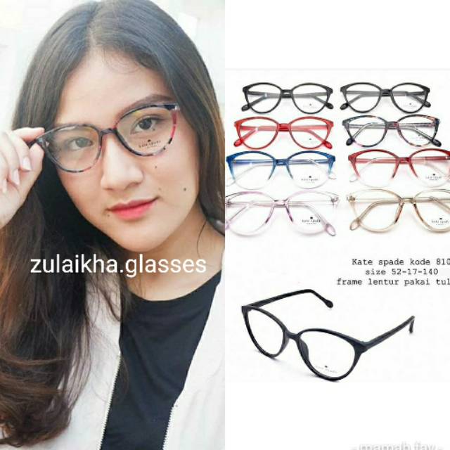 Kacamata minus cat eye gaya korea anti radiasi frame kate spade
