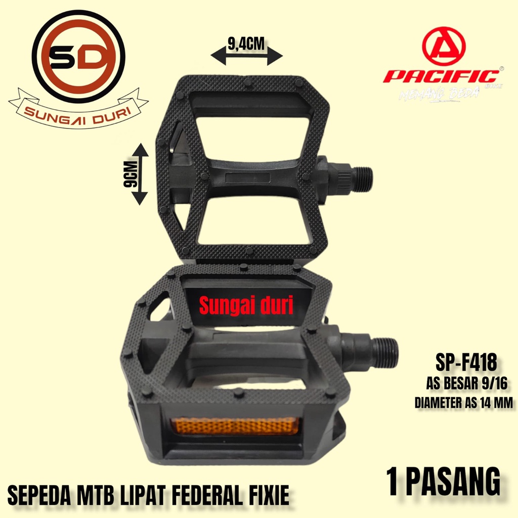 Pedal sepeda As besar Pacific SP-F418